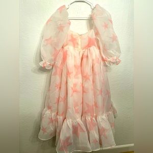 Selkie powdered star French puff dress